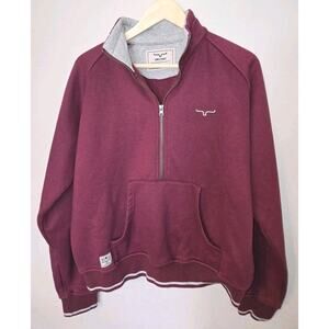 Kimes Ranch Women's Malta Cropped Quarter Zip Sweatshirt XL Western Horse